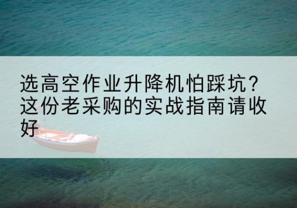 宾川高空作业升降机厂家推荐-选高空作业升降机怕踩坑？这份老采购的实战指南请收好